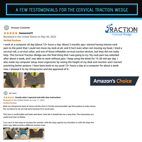 Cervical Traction Wedge Pillow - Neck Shoulder Scapula Relaxer - Gentle Spinal Correction - Posture, Occiput Release, Headaches & Migraines