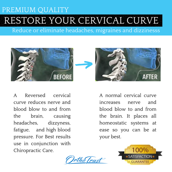 Cervical Traction Wedge Pillow - Neck Shoulder Scapula Relaxer - Gentle Spinal Correction - Posture, Occiput Release, Headaches & Migraines