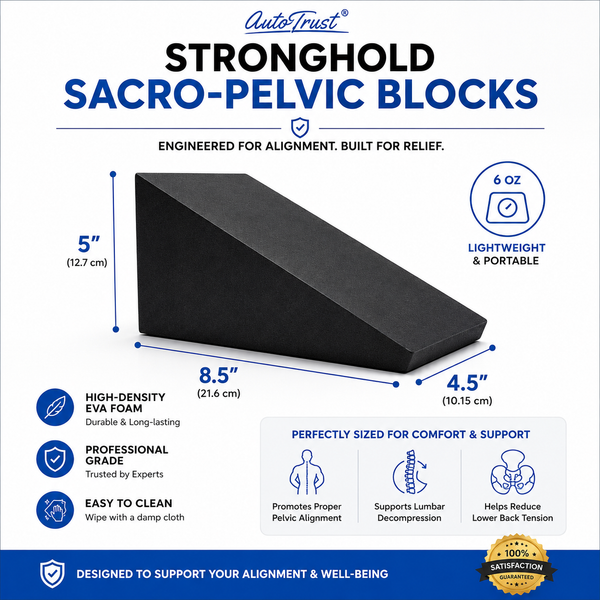 Pelvic Sacral Blocks Set – High-Density Foam Wedges for Posture Correction & Lower Back Relief