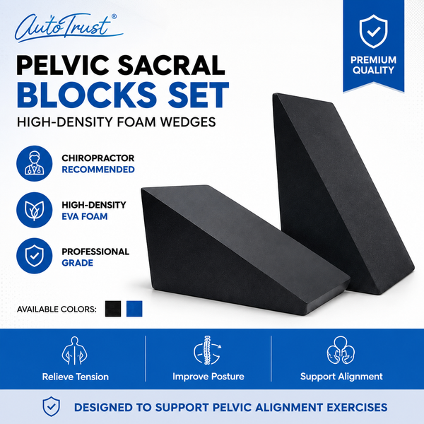 Pelvic Sacral Blocks Set – High-Density Foam Wedges for Posture Correction & Lower Back Relief