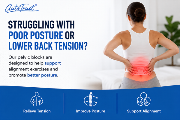 Pelvic Sacral Blocks Set – High-Density Foam Wedges for Posture Correction & Lower Back Relief