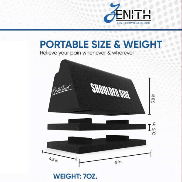 Zenith Cervical Traction Orthotic Chiropractic Neck Corrector 3-in-1 Device for Stretching Forward Head Posture Physical Therapy & Pain Relief